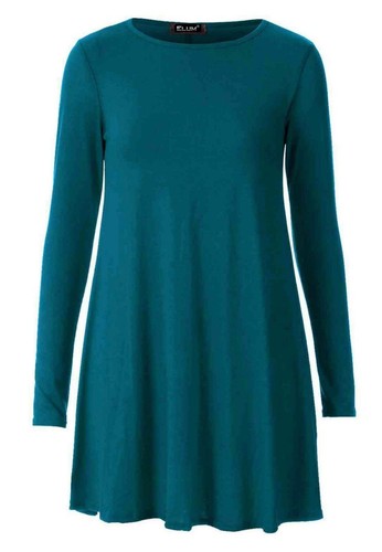 Womens long sleeve plain swing - sleeve,