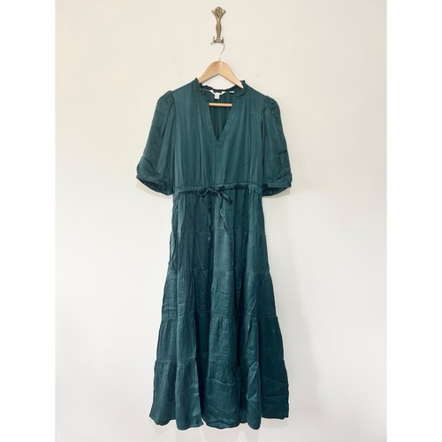 White stuff teal satin tiered - white,