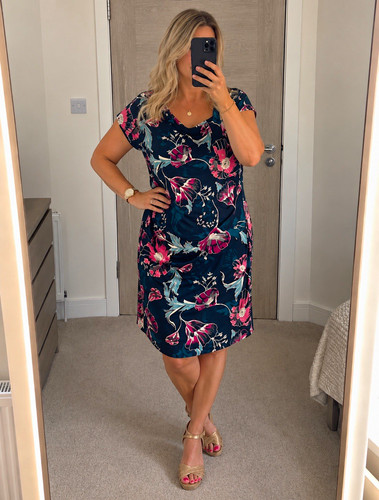 Per una navy floral shift - navy,