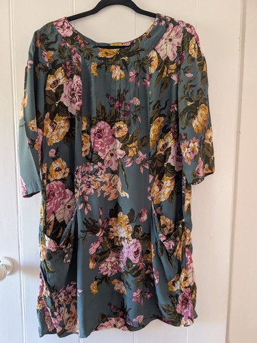 Joules teal green floral shift - joules,