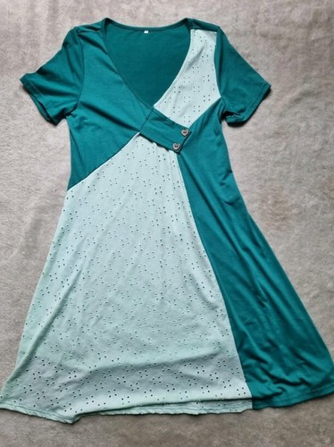 Teal and white dress - and, with