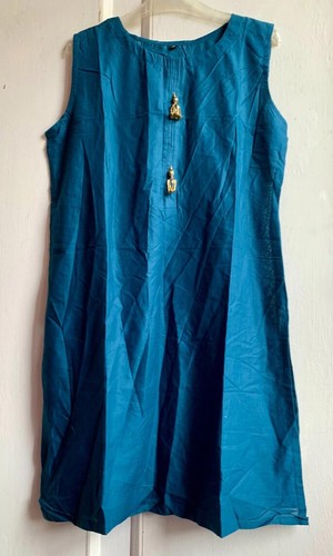 Cotton dress medium teal - cotton,