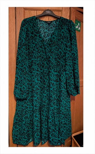 Monki teal green leopard print - monki,