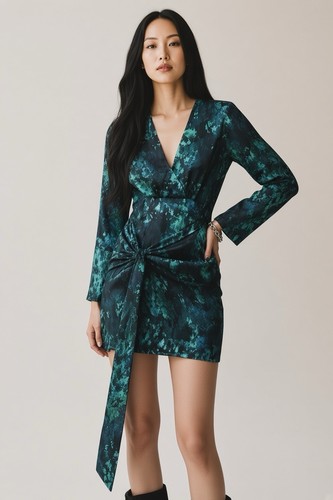 Topshop teal abstract - , print