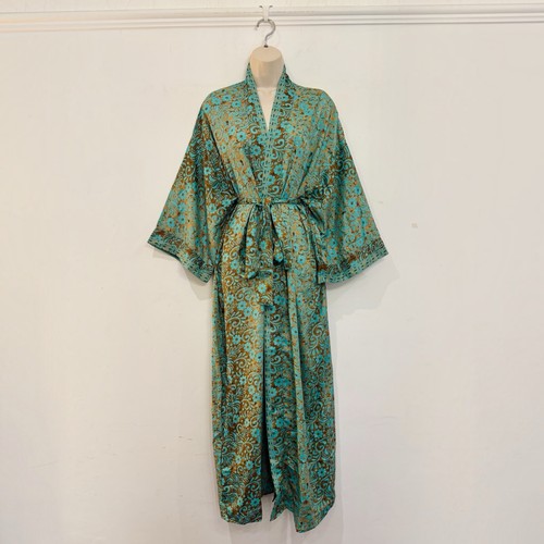 Long kimono robe teal - kimono, &