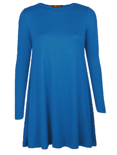 Womens long sleeve plain swing - womens,