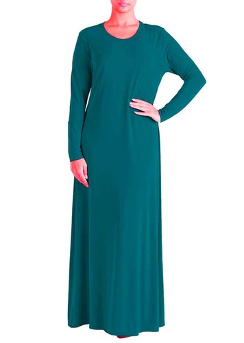 Womens plain abaya maxi dress - plain,