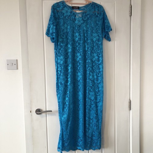 Nouvelle teal lace dress - lace,