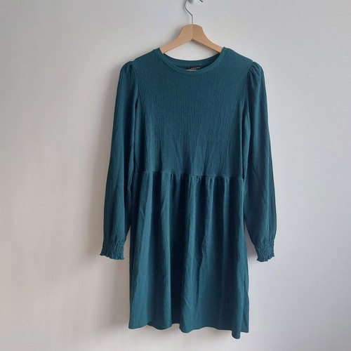 Teal long sleeve - dress, 12