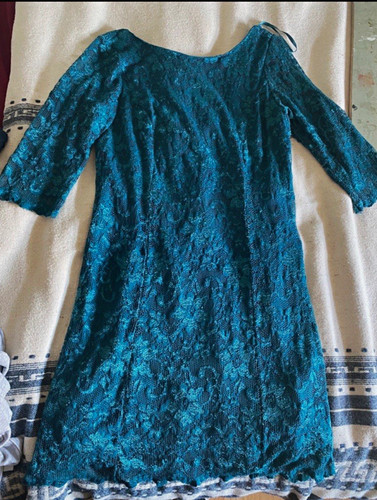 Women teal floral lace - teal,