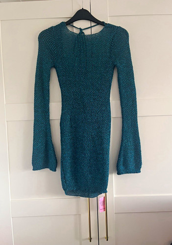 Prettylittlething teal knit - prettylittlething,