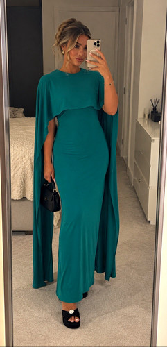 Monsoon teal cape sleeve - monsoon,