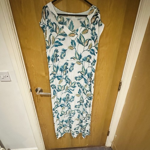 White blue green - blue, floral