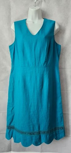 Papaya teal linen - papaya,