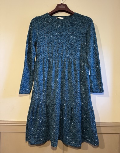 Ladies dress blue teal animal - ladies,