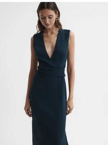 Reiss jayla teal - teal, dress
