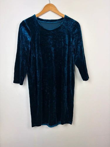 Teal blue crushed velvet - crushed, mini