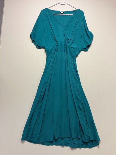 Monsoon teal ruched midi dress - monsoon,